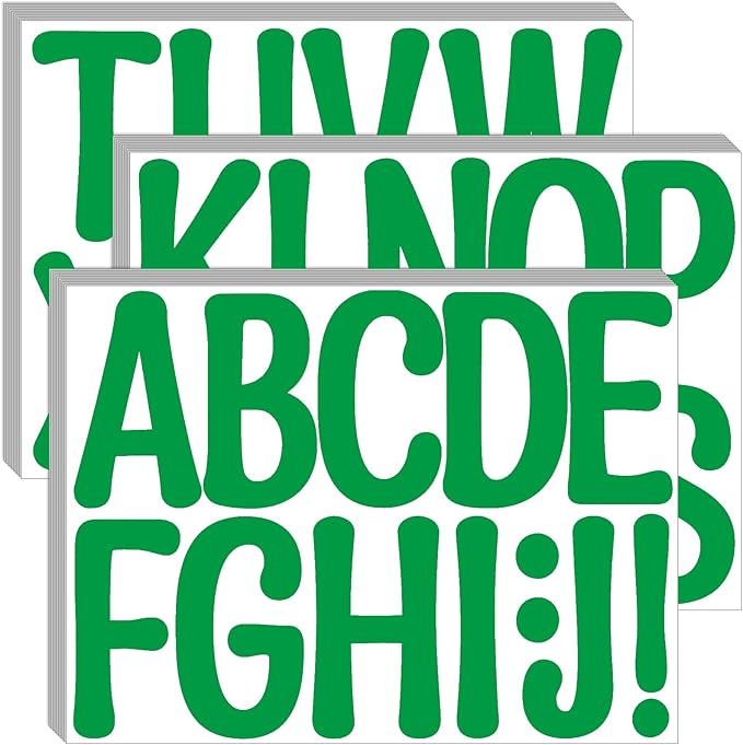 Bemeol 30 Sheets Large Letter Stickers 4 Inch Alphabet Letter Stickers Self