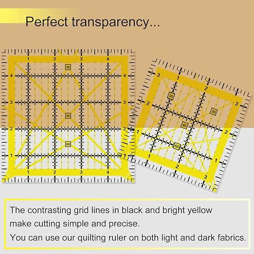 Quilting Rulers 4 Square Ruler Quilting Templates, Quilting Ruler Acrylic Rulers