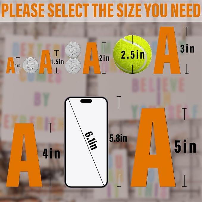Letter Stickers, Mailbox Numbers, 1.5 Inch Waterproof Vinyl Alphabet | 1 1/2