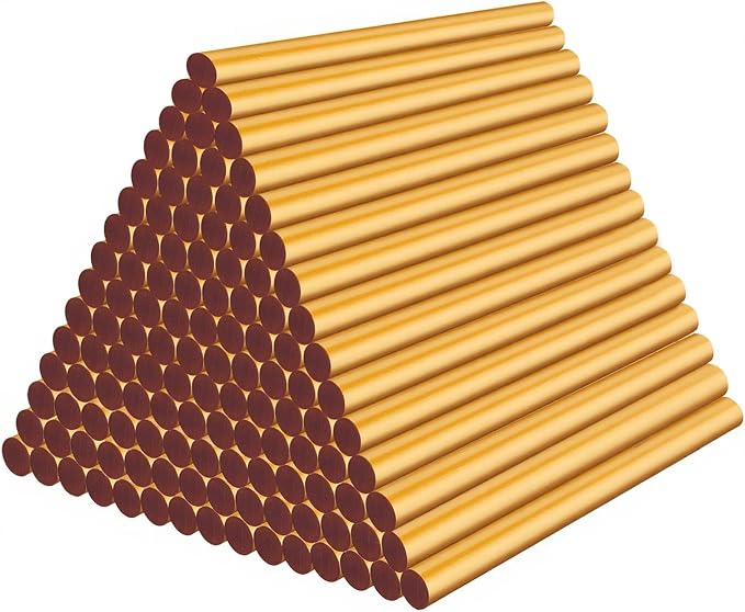 ENPOINT 120pcs Metallic Gold Hot Glue Sticks Mini