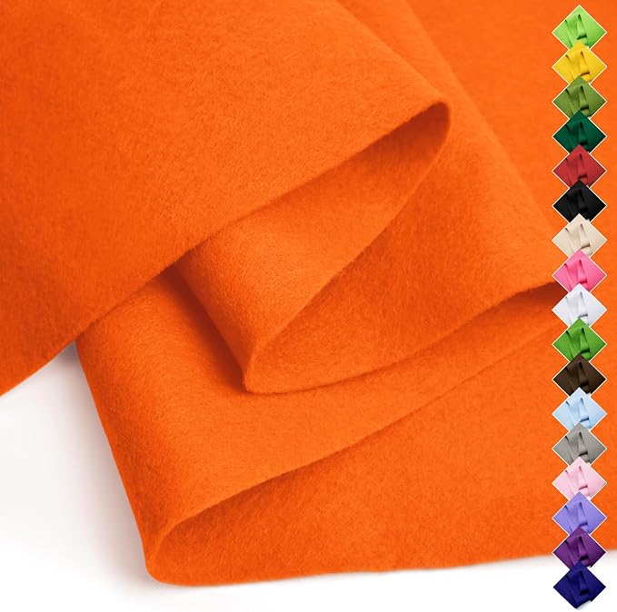 Soft Felt Fabric Sheet 18" x 36", 1.6mm Acrylic Craft Felt, Large Precut Sheet