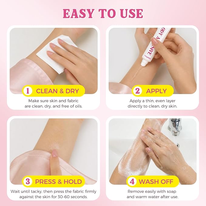 Body Adhesive for Clothes 30ml, Liquid Fashion Tape Alternative for Strapless