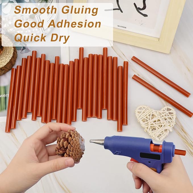 Manarty Brick Red Hot Glue Stick, Adhesive EVA Glue Sticks Standard