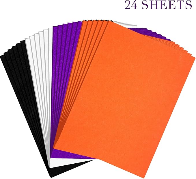 24 Piece Halloween Felt Fabric Sheets