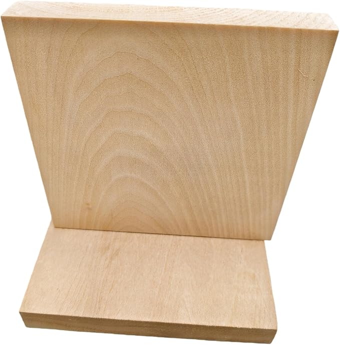 2PCS Unfinished Basswood Blocks