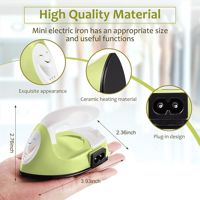 Honoson Mini Craft Iron Mini Heat Press Small Iron 3.93 x 2.36 x 2.76 in