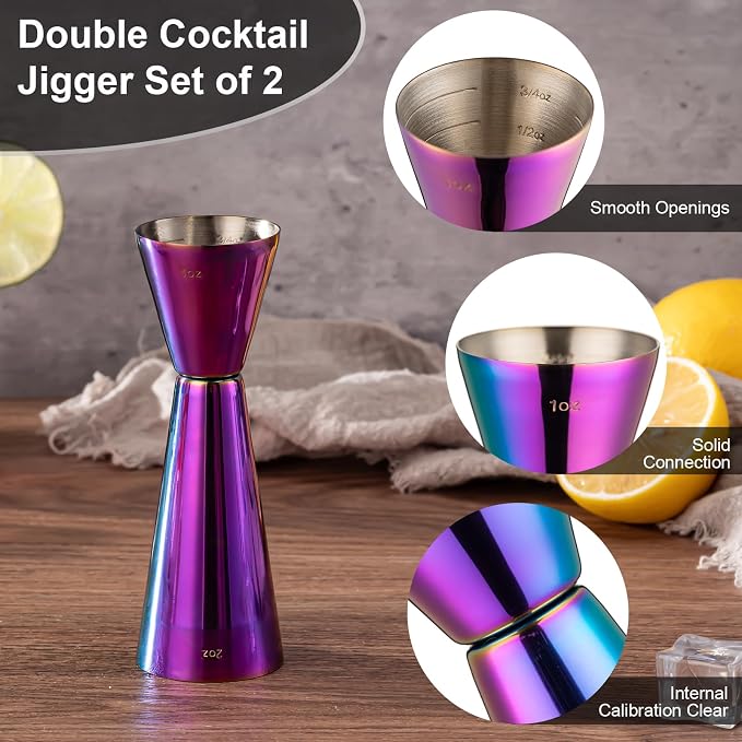 Briout Jigger for Bartending, Double Cocktail Jigger Japanese Premium 304 Food