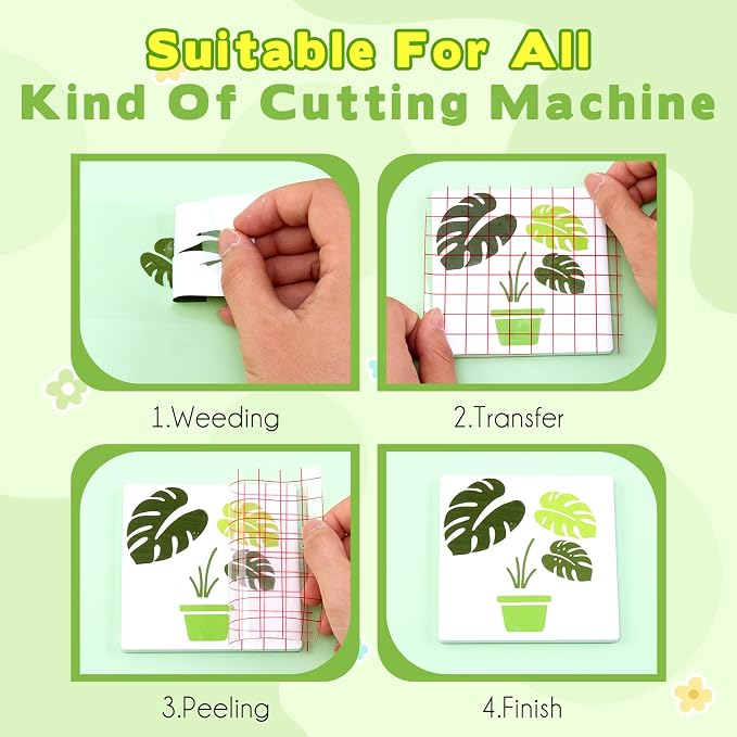 Tintnut Leaf Green Permanent Vinyl 8 Sheets 12''x10'' Adhesive Vinyl | Solid