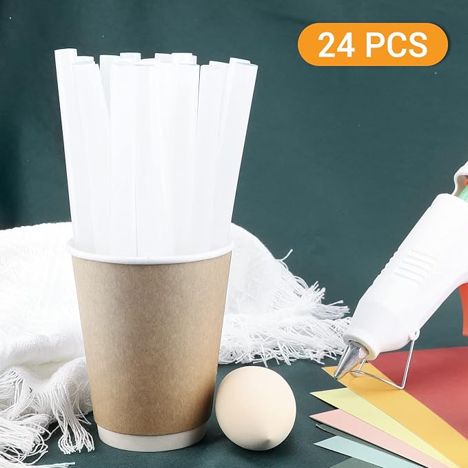 Manarty Clear Hot Glue Sticks Full Size, 0.43" Dia x 8" Long Hot Melt Craft