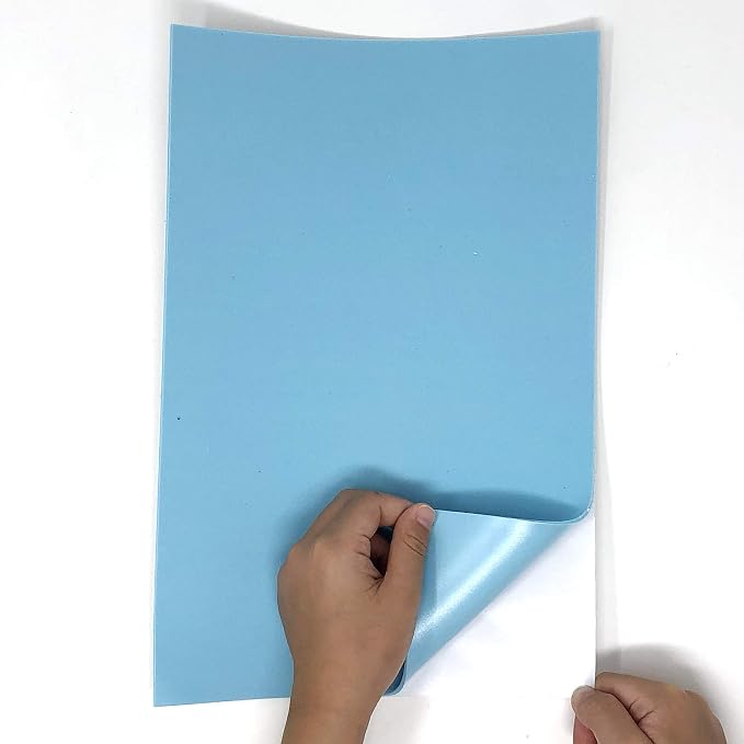 Allgala 20 Pack Self-Adhesive EVA Foam Paper 8x12 Inch Sheets-Light Blue-CF85414