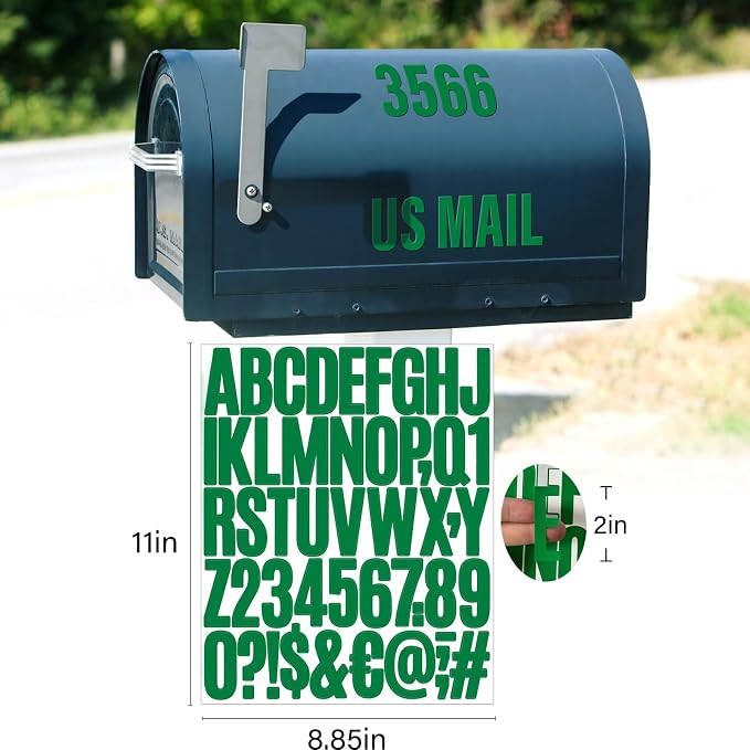 Letter Stickers, Mailbox Numbers, 2 Inch Waterproof Vinyl Alphabet | 2 Inch