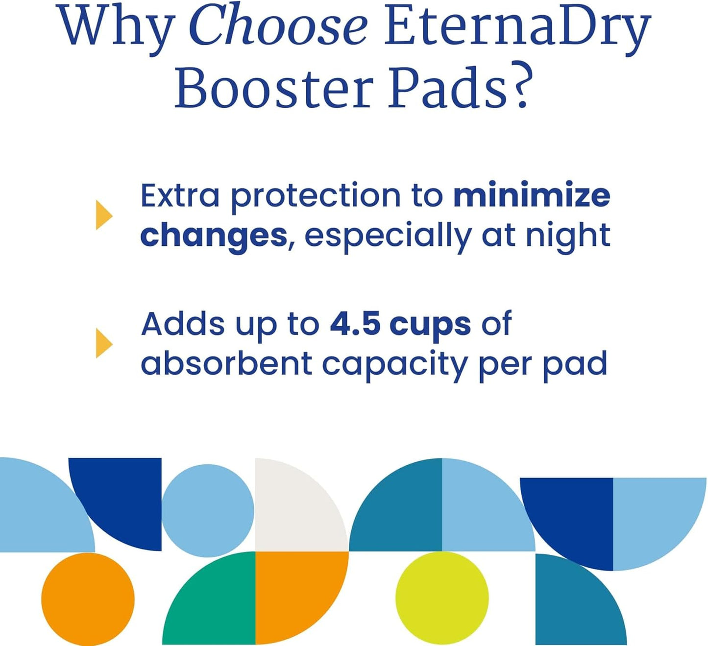NorthShore EternaDry Booster Pads for Men and Women with Adhesive, 2X-Large, Pack/10