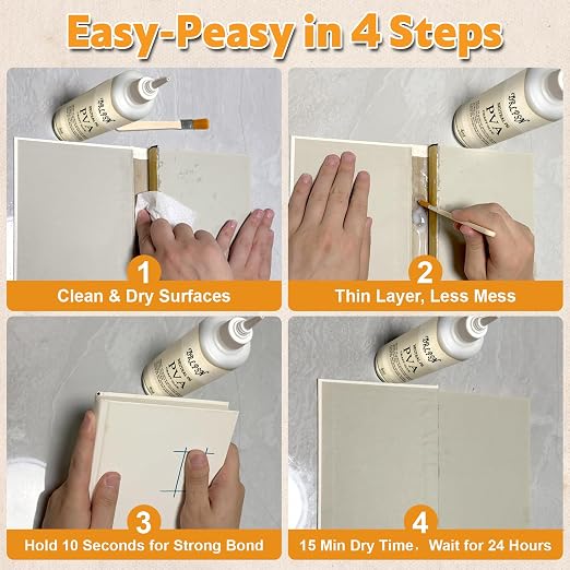 PVA Glue Book Binding, PH Neutral PVA Adhesive, Professional-Grade Strength