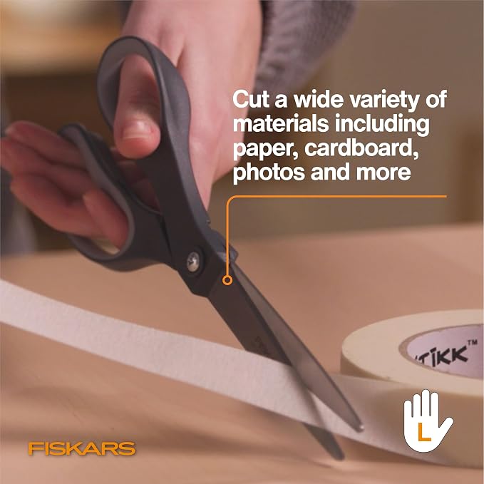 Fiskars 8" Left-Handed Titanium All Purpose Scissors