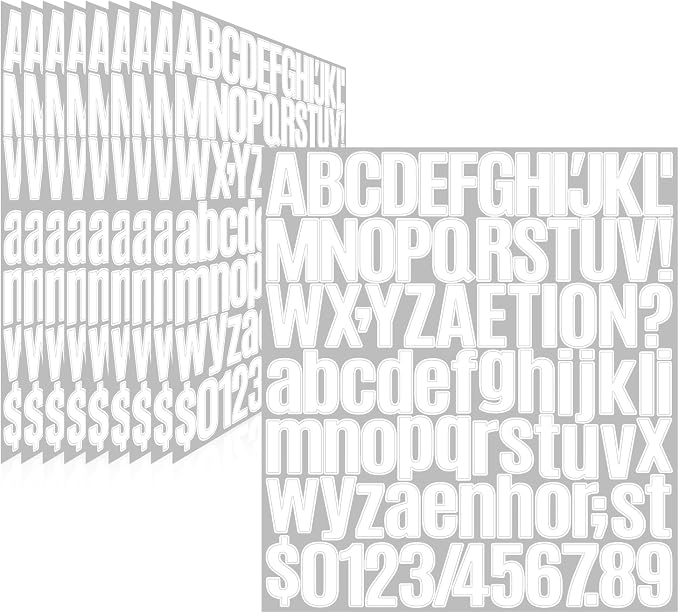 Letter Stickers, Mailbox Numbers, 1.5 Inch Waterproof Vinyl Alphabet | 1