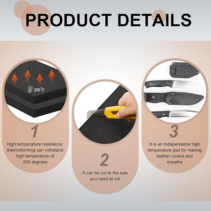 Amylove 2 Pcs Thermoform Molding Foam Sheet