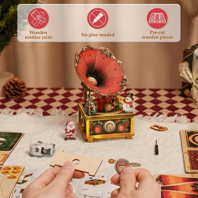 3D Puzzles for Adults Vintage Gramophone Music Box