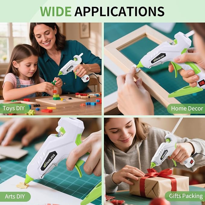 Full Size Hot Glue Gun 60W/100W Dual Power W/ 20PCS Sticks, Home Repair