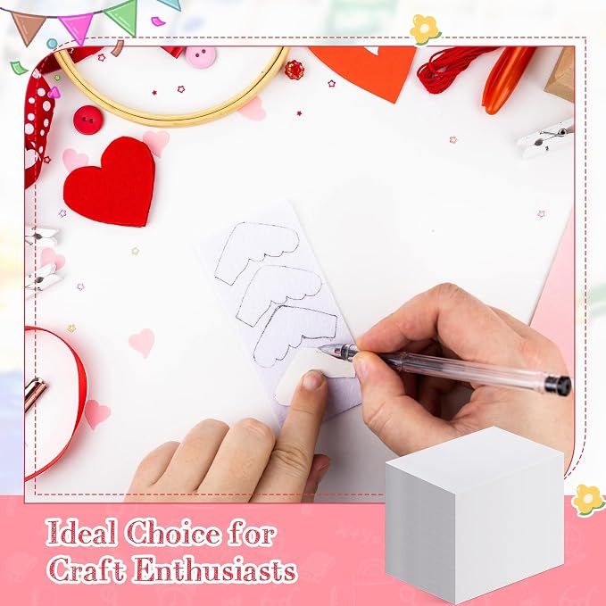 Cholemy 240 Pcs Foam Printing Plates 6 x 9 Inch Crafting White Foam Sheets