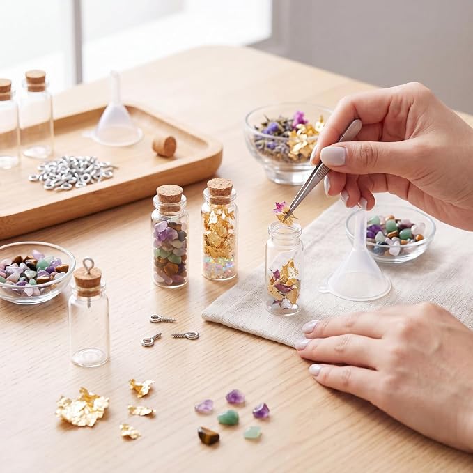 Geiserailie 45 Pcs Mini Glass Bottles