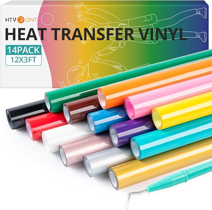 HTVRONT HTV Heat Transfer Vinyl Bundle