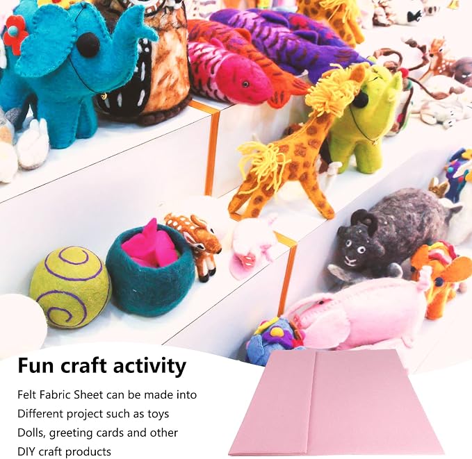 Jtnohx Color Felt, 1 Square Yard Felt Fabric, 1.4mm Thickness Flexible Craft