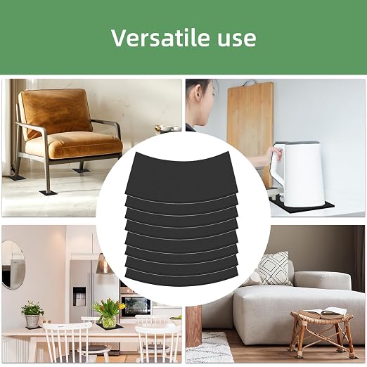 8Pcs Black EVA Foam Pad 6in x 6in x 1/8in High Density Closed Cell Foam Sheet