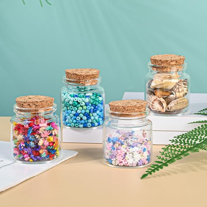 4PCS 50ml Small Empty Glass Bottle