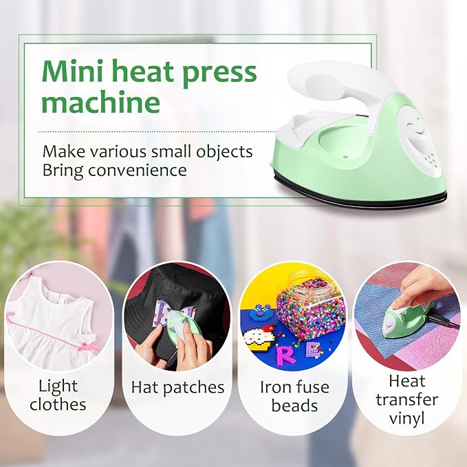 Honoson Mini Craft Iron Mini Heat Press Small Iron 3.93 x 2.36 x 2.76 in
