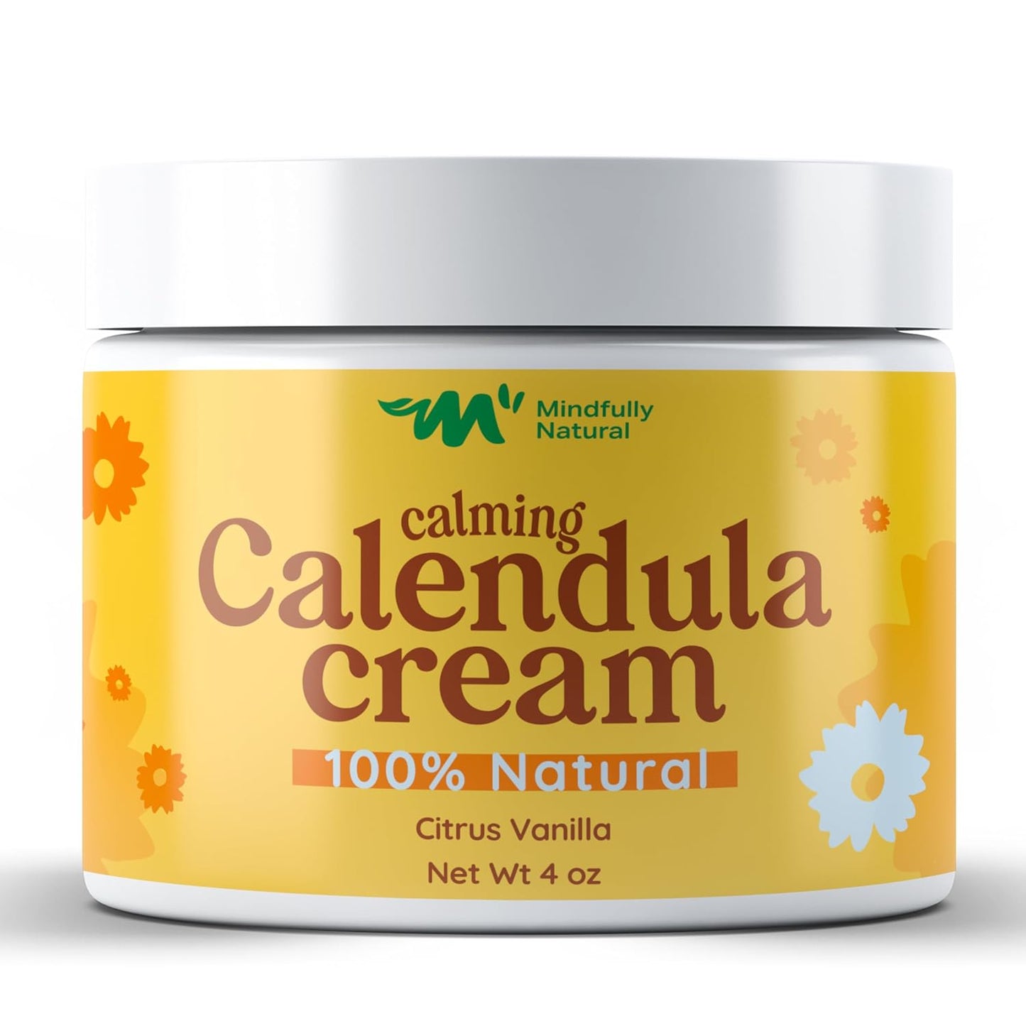 Calendula Cream with Organic Aloe Vera - Baby Calendula Cream for Face and Body - Healing After Sun Kids Lotion for Sunburn Relief and Soothing Minor Skin Conditions (Light Citrus Vanilla)