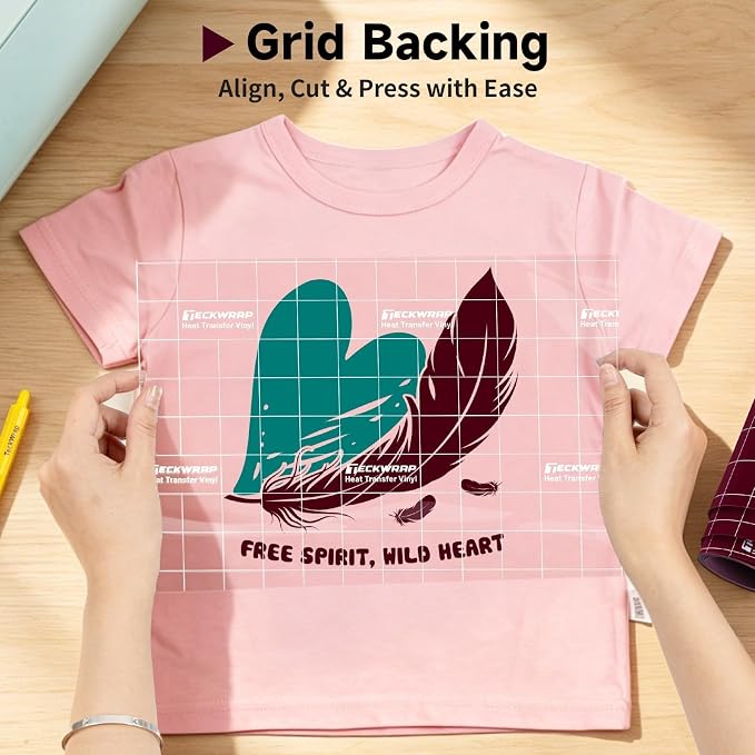 TECKWRAP Heat Transfer Vinyl for T-Shirts, 50+ Washes, REACH Certified & Dryer