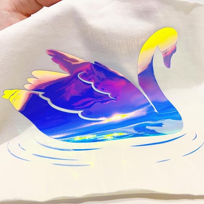 Holographic Heat Transfer Vinyl 10.5IN x 6FT Rainbow HTV Iron on Vinyl