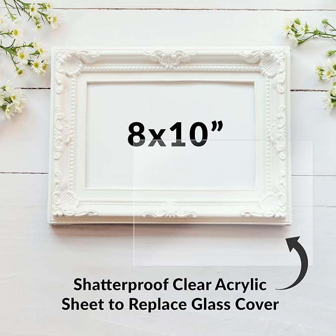 SimbaLux Acrylic Sheet Clear Cast Plexiglass 8”x10” 0.08” Thick 2mm, 5 Pack |