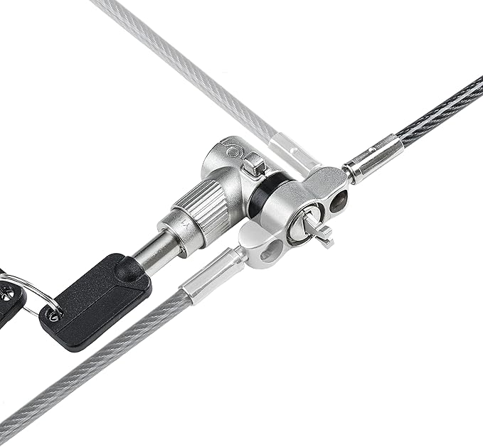 StarTech.com Universal Laptop Lock 6.6ft (2m), Security Cable for Notebooks Compatible with Noble Wedge/Nano/K-Slot, Keyed Locking Cable, Cut-Resistant Carbon Steel Cable, TAA (UNIVK-Laptop-Lock)