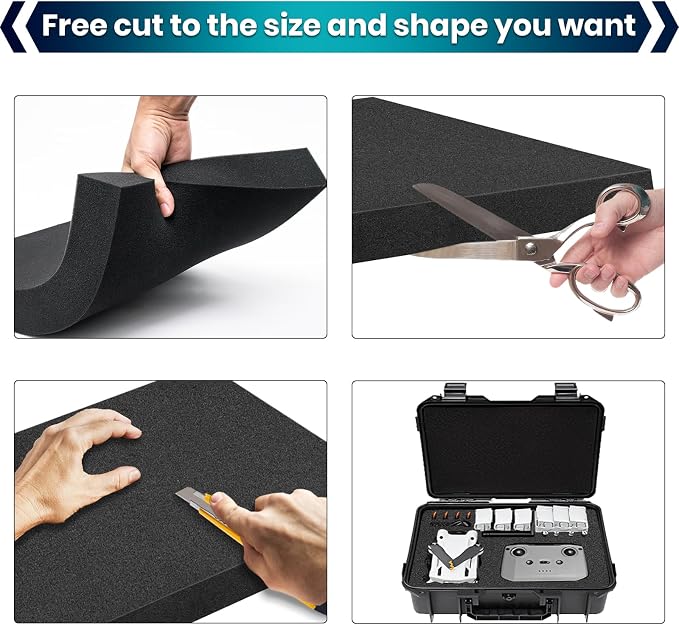 3 Pcs 16 x 12 x 2 Inches Foam Inserts