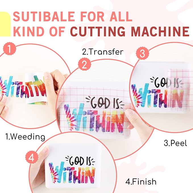 Tintnut Tie Dye Permanent Vinyl Roll 12in x 5ft Permanent Adhesive Vinyl |