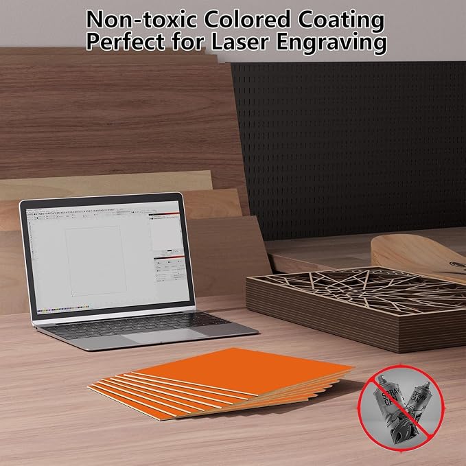 8 Pack Pre-Painted Colored Plywood Sheets, DIY Crafts, Ornaments & Models Making