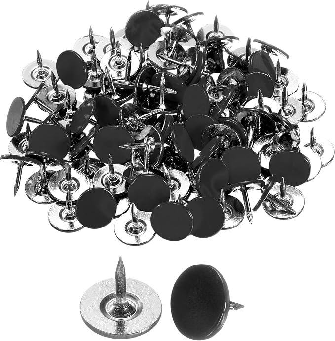 uxcell 150Pcs Upholstery Tacks, 11mmx10mm Flat Head Thumb Tack Decorative