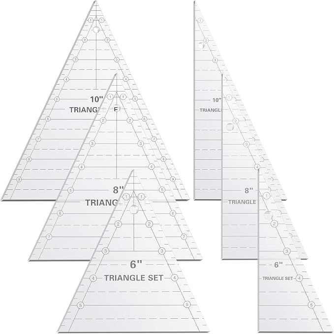 Kigley 3 Set Tall Triangle Rulers
