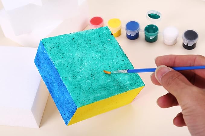 AMZQNART 8pcs 4x4x2in Craft Foam Blocks White