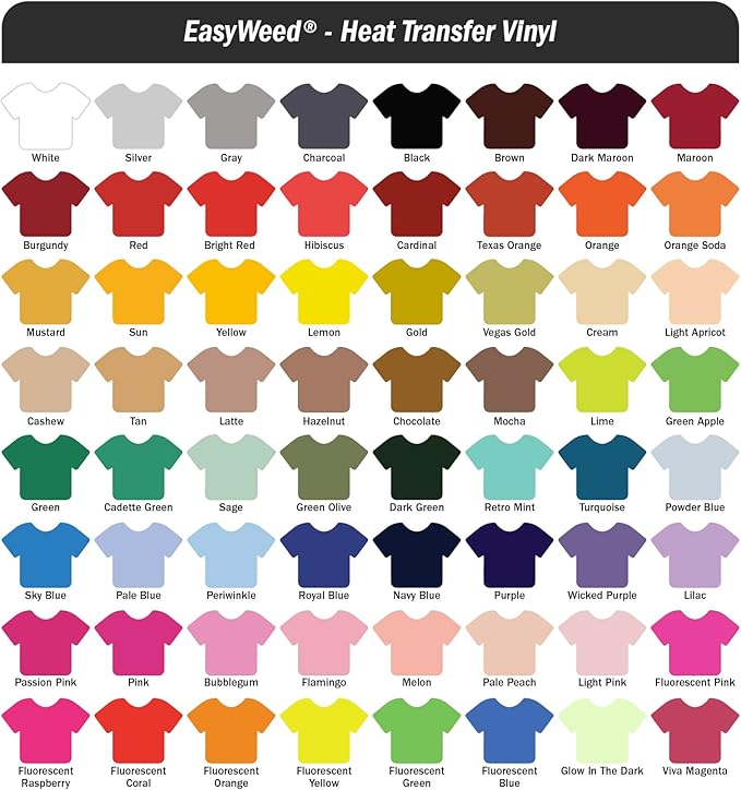 Siser EasyWeed Heat Transfer Vinyl 11.8" x 5ft Roll