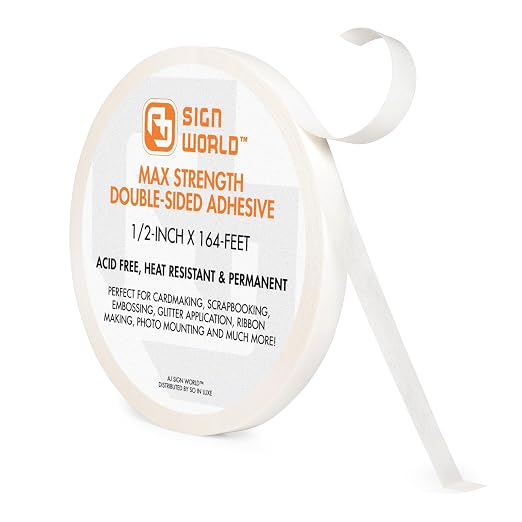 Best 1/2" MAX Strength Thin Permanent Double-Sided Tape