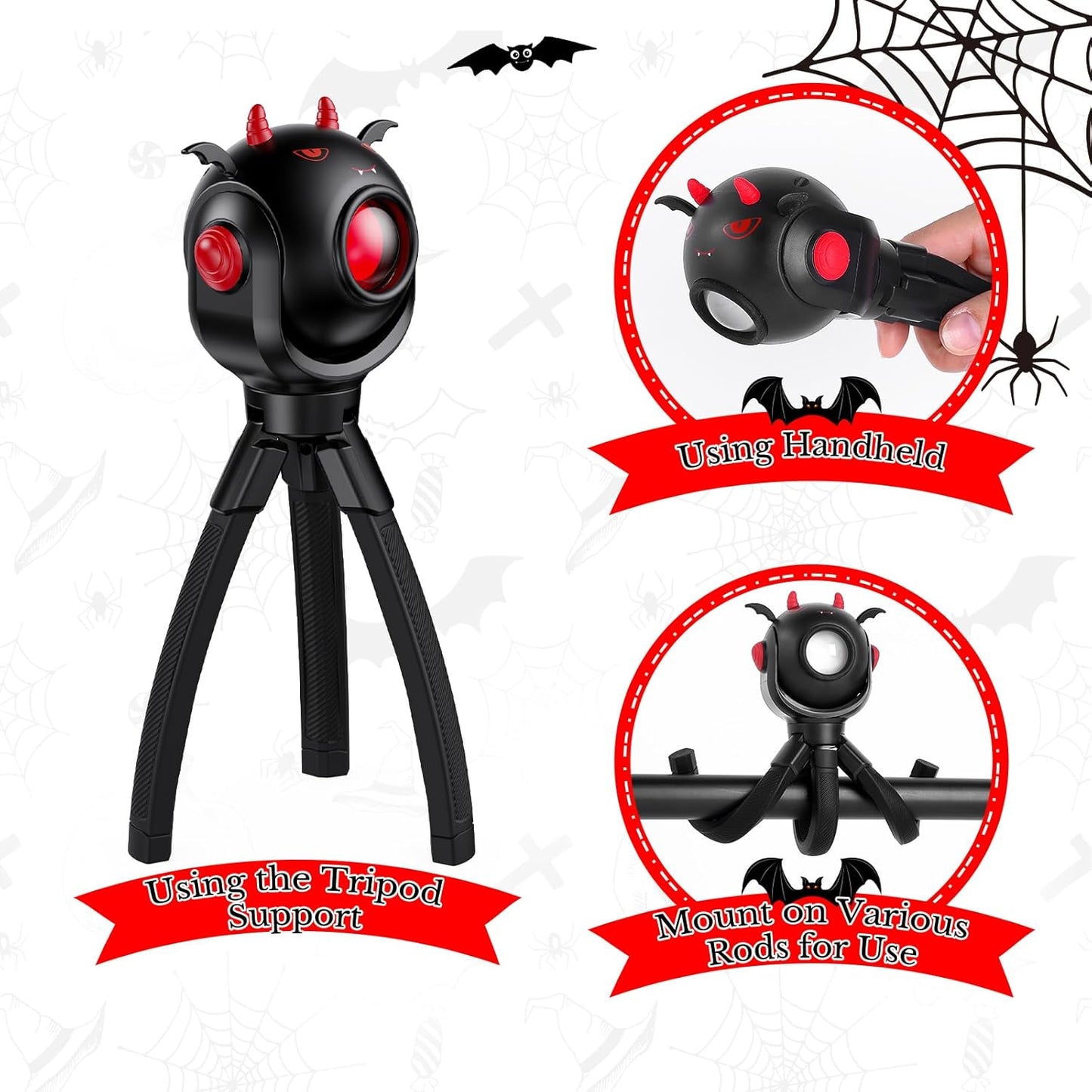 TOLYS Bat Kids Flashlight – Rechargeable LED Torch with 8 Color Modes, USB-C, Fun Flashlight for Boys & Girls, Perfect for Parties, Camping & Outdoor Adventures
