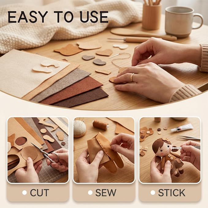 10-Sheet Felt Fabric Sheets