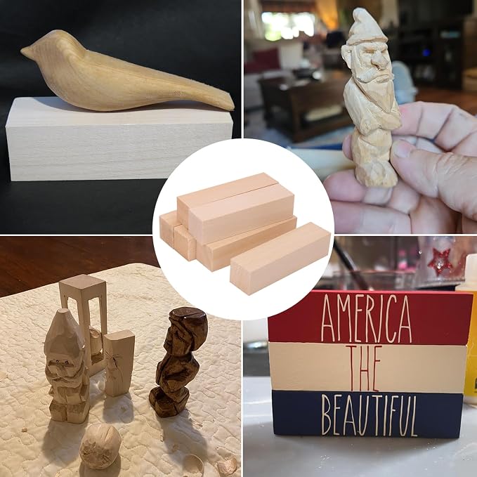 70 Pack Basswood Carving Blocks