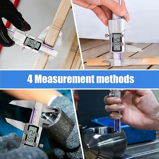 Digital Caliper Measuring Tool, IP54 Waterproof Stainless Steel Vernier Caliper