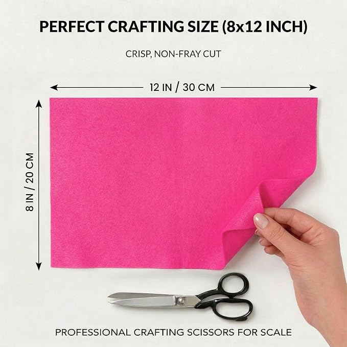 Soft Hot Pink Felt Fabric Sheets
