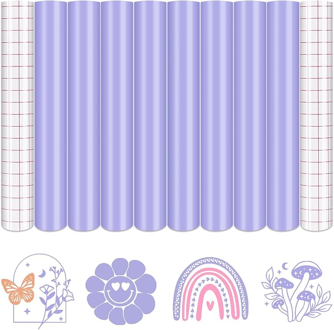 Tintnut Boho Permanent Vinyl 8 Sheets 12x10in Pastel Purple Adhesive Vinyl |
