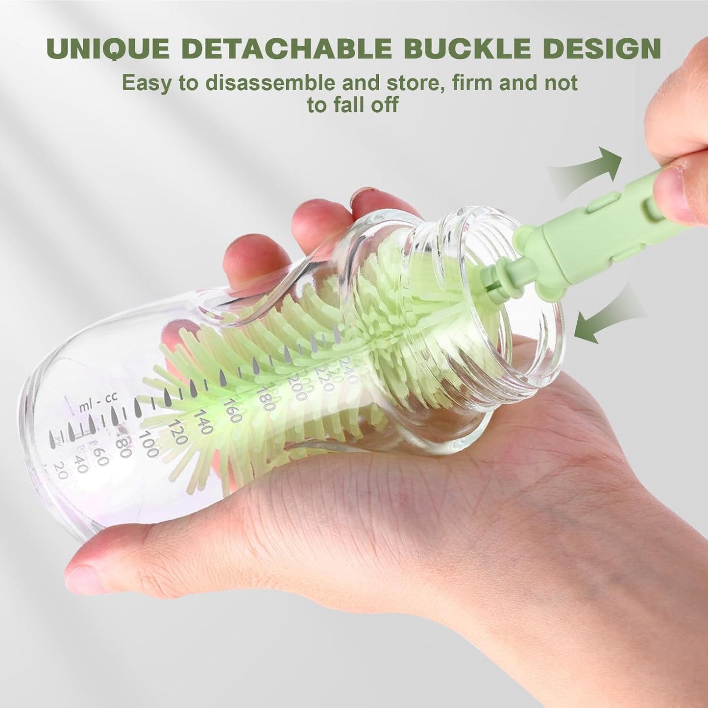 Baby Bottle Cleaner Brush Set Travel Baby Bottle Cleaning Kit Toddler Cleaning Set Travel Bottle Cleaner Kit After Birth Essentials for Mom Kit Toddler Travel Essential Convenience kit