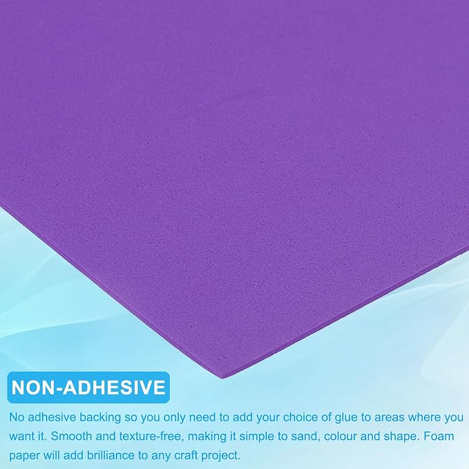 PATIKIL 30 Pack EVA Foam Sheets, Dark Purple